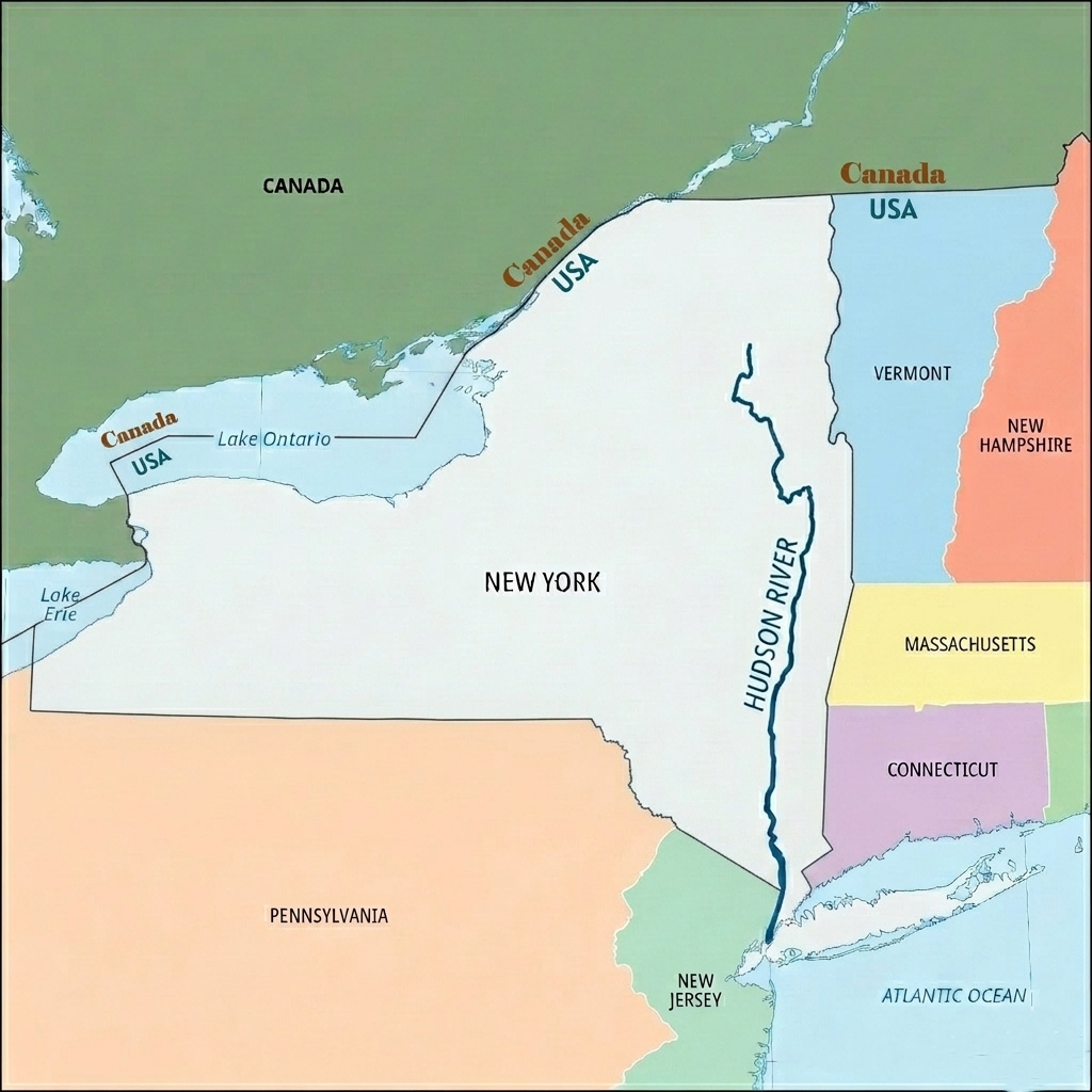 Hudson River Map