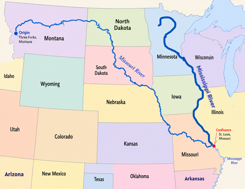 Missouri River Map